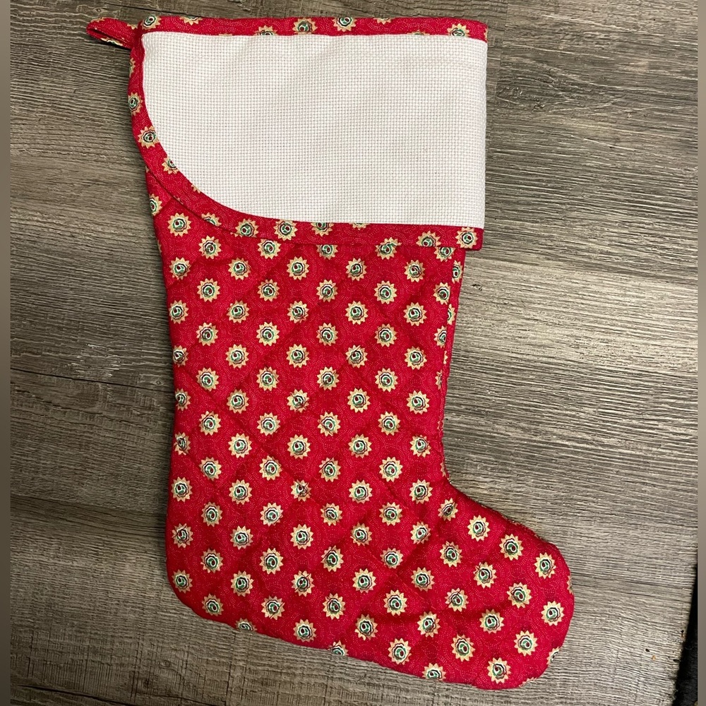 Red vintage style stocking